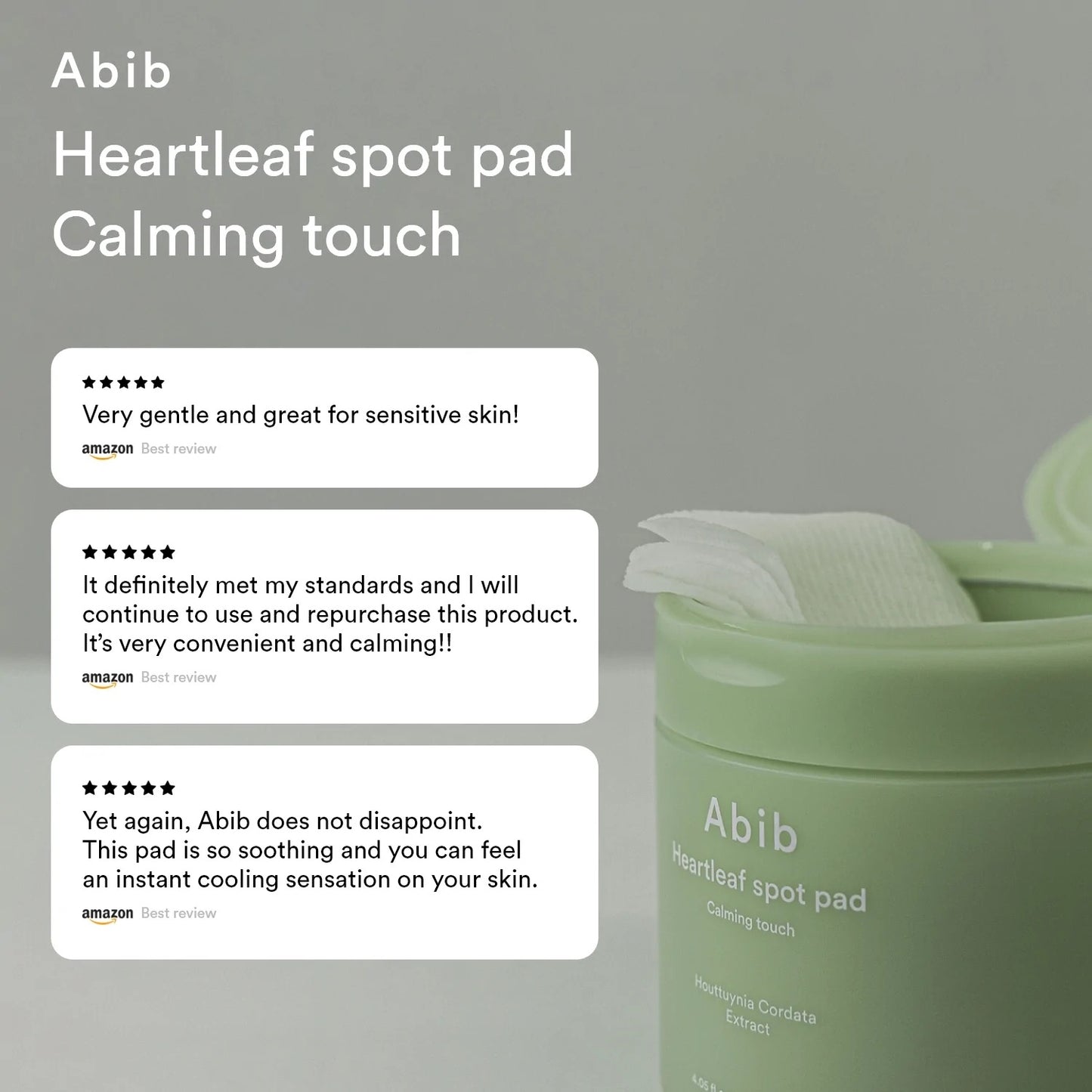 [Abib] Heartleaf spot pad Calming touch - 150ml. 80 pads