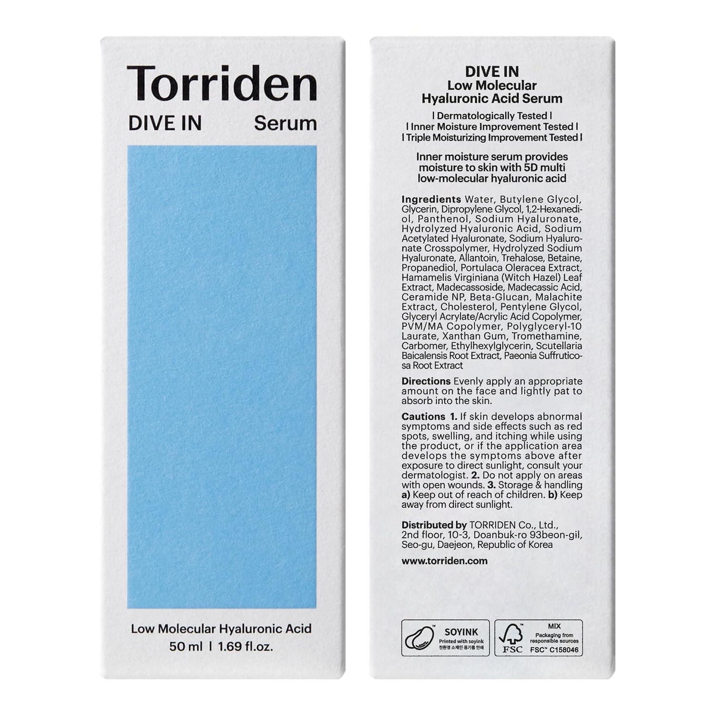 [Torriden] DIVE IN Low Molecular Hyaluronic Acid Serum 50ml