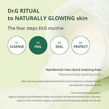 [Dr.G] Red Blemish Clear Quick Soothing Pads 70ea