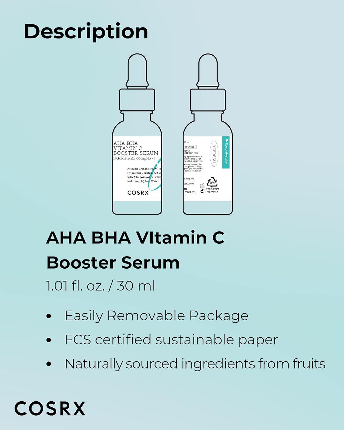 [Cosrx] Refresh AHA BHA Vitamin C Booster Serum 30ml