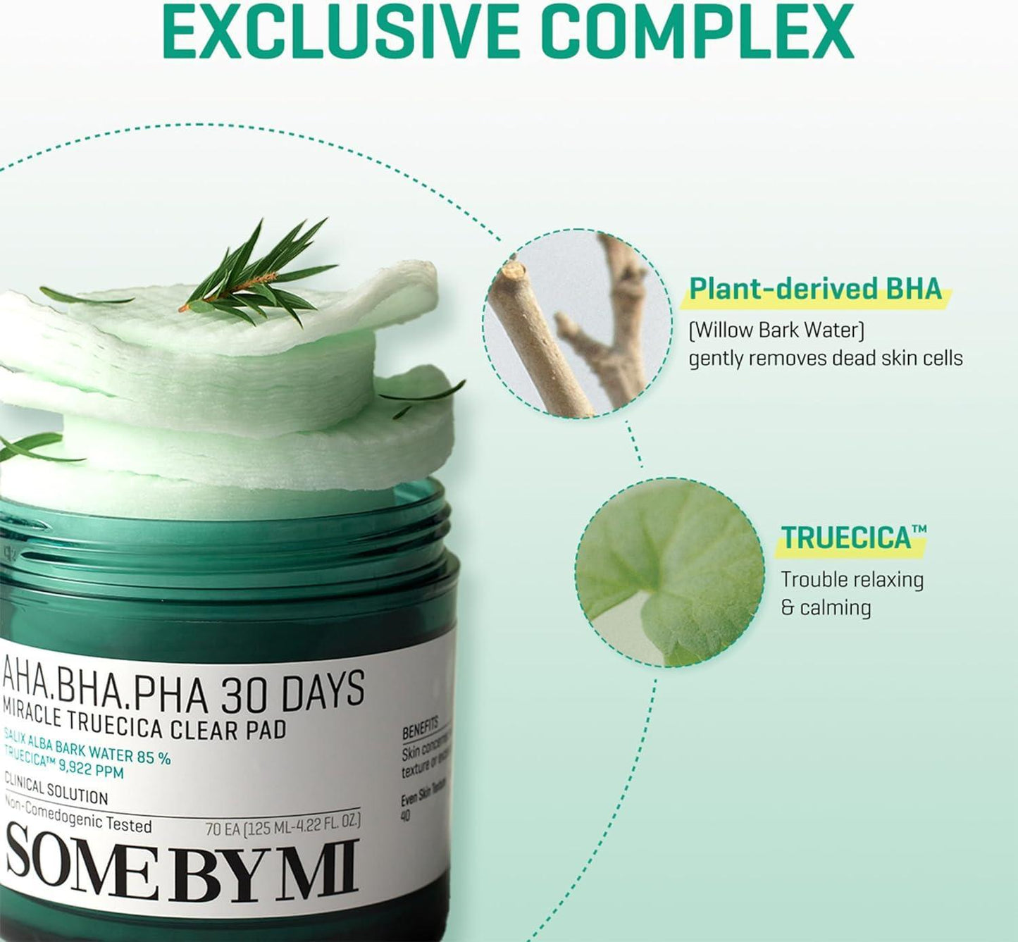 [Somebymi] AHA BHA PHA 30 Days Miracle Truecica Clear Pad 70ea